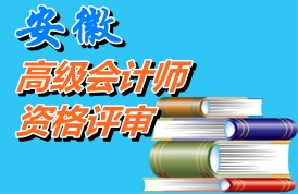 安徽2014年高級會(huì)計(jì)師資格評審材料報(bào)送時(shí)間2015年元月26日-2月6日