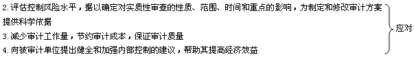 2015中級審計《審計理論與實務(wù)》知識點：內(nèi)部控制測評的作用評價