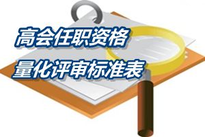 高級會計師任職資格量化評審標準表