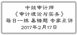 中級(jí)審計(jì)師《審計(jì)理論與實(shí)務(wù)》每日一練易錯(cuò)題專家點(diǎn)評(píng)