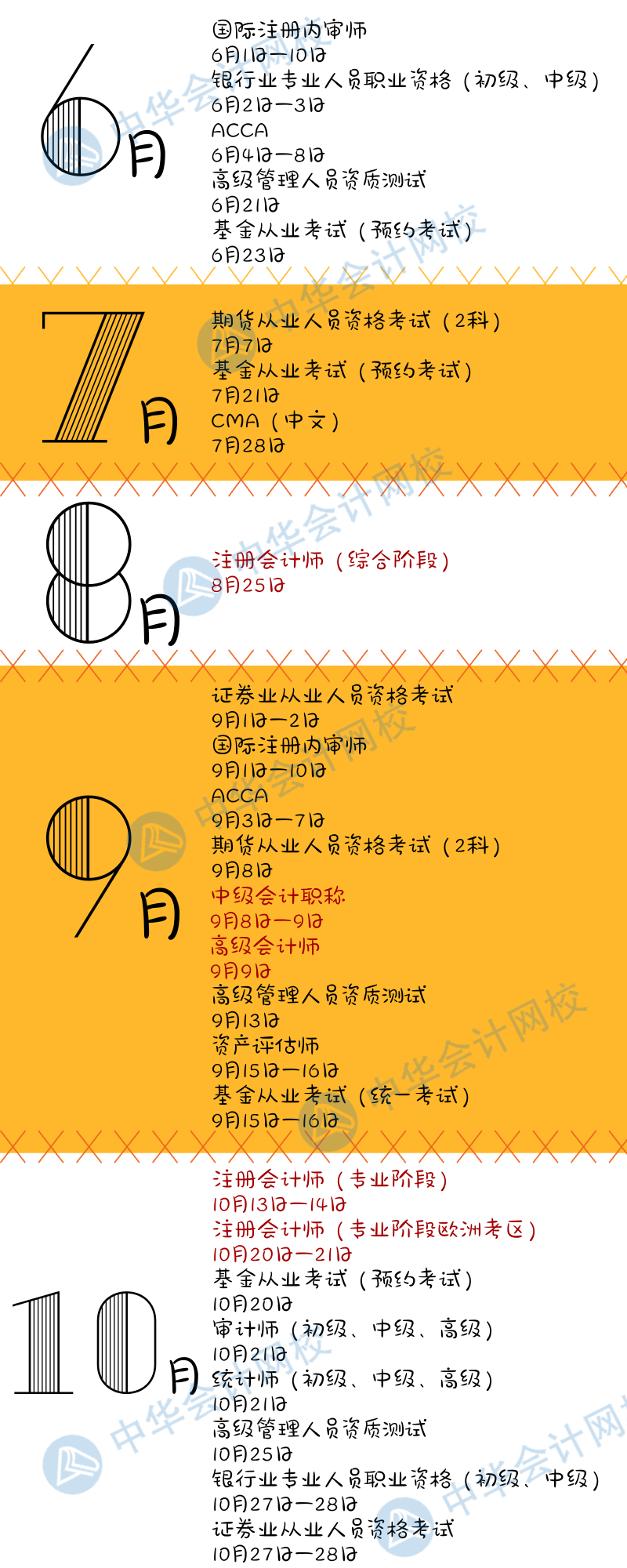 2018年會計金融考試日歷出爐 趕緊收藏啦