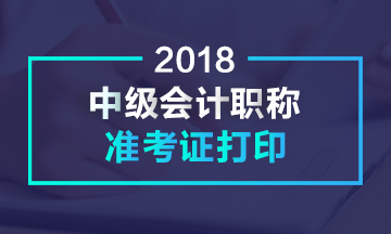 黑龍江哈爾濱2018年中級會計(jì)職稱準(zhǔn)考證打印