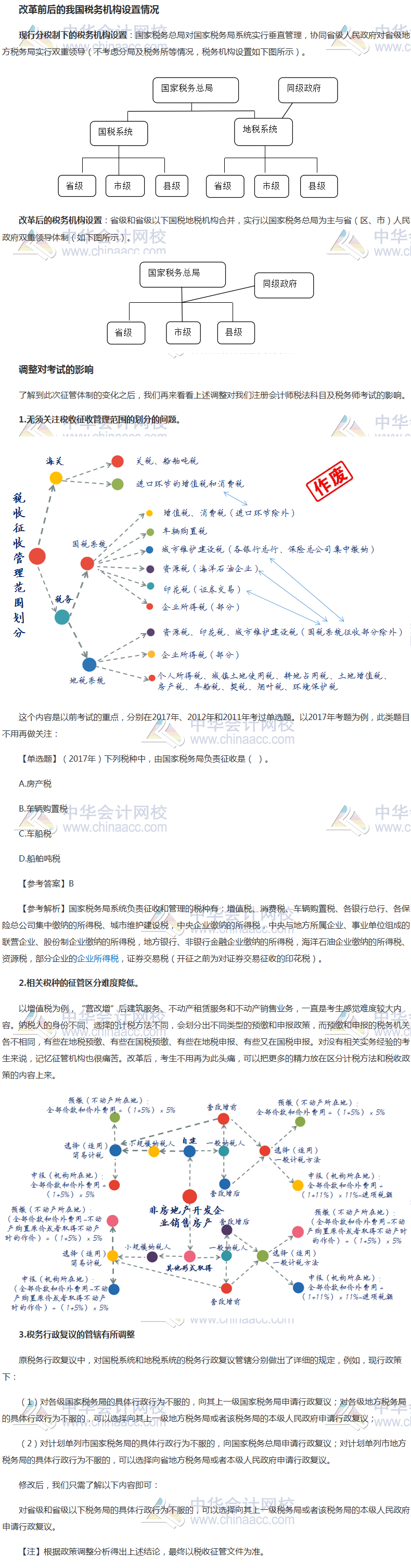 “國地稅合并”對2018年注會考試及稅務(wù)師考試的影響