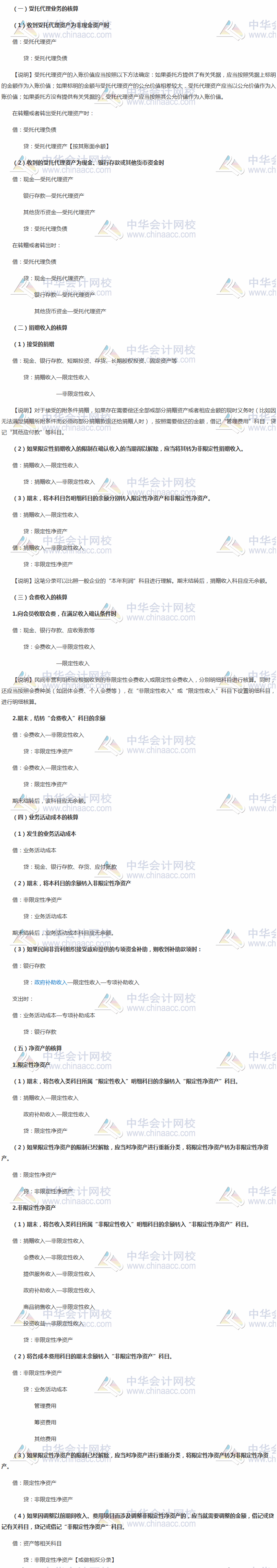 會(huì)計(jì)分錄連載8:2018年中級會(huì)計(jì)實(shí)務(wù)民間非營利組織業(yè)務(wù)會(huì)計(jì)分錄