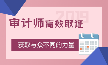 2019審計(jì)師考試時間確定