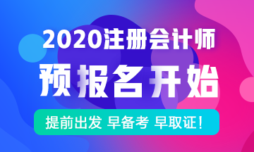 2020年注冊會計(jì)師考試預(yù)報(bào)名