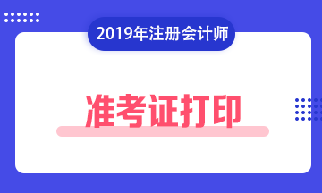 注冊(cè)會(huì)計(jì)師準(zhǔn)考證打印2019