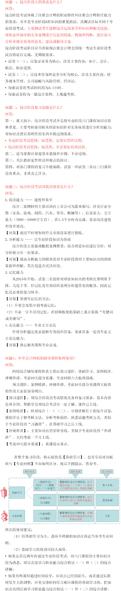 2020年注冊會計師綜合階段該怎么備考更高效？