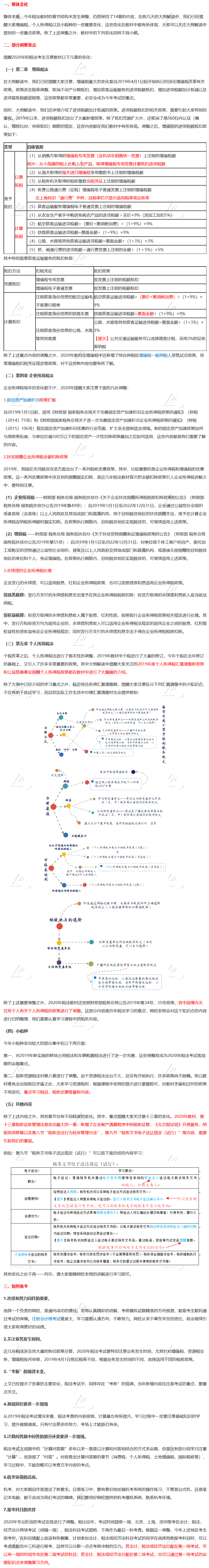 2020年注冊會(huì)計(jì)師《稅法》教材變動(dòng)深度解讀