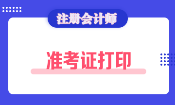 2020石家莊cpa準(zhǔn)考證打印時(shí)間