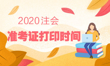 合肥2020年注會(huì)準(zhǔn)考證打印時(shí)間