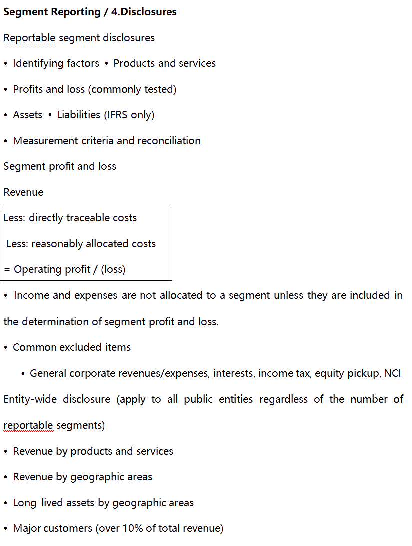 AICPA知識(shí)點(diǎn)：Segment Reporting—Disclosures