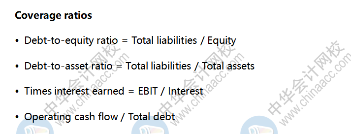 AICPA知識點(diǎn)：Coverage ratios