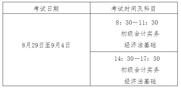 江西新余2020年中級會計考試安排公布！