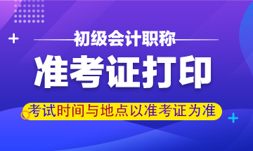 2020初級(jí)會(huì)計(jì)準(zhǔn)考證打印