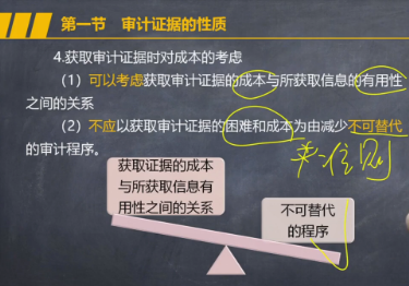 不要錯(cuò)過！注會(huì)《審計(jì)》張楠老師：獲取審計(jì)證據(jù)時(shí)對(duì)成本的考慮微課