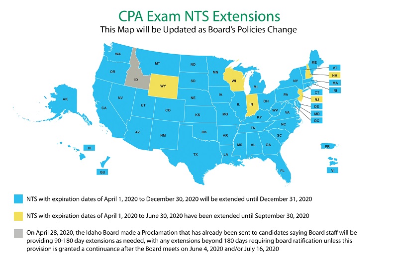 2020年AICPA準(zhǔn)考證NTS有效期延期又又又又又更新啦！