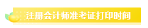 2020注冊會計(jì)師準(zhǔn)考證打印時間