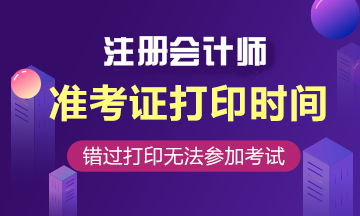 新疆2020年注冊會計師準(zhǔn)考證打印時間已發(fā)布