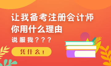 讓我考注冊(cè)會(huì)計(jì)師~你的理由是什么？請(qǐng)你說(shuō)服我！