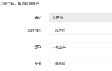 北京初中級經(jīng)濟師報名信息填寫頁面