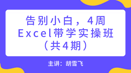 告別小白，4周Excel帶學(xué)實操班！