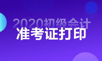 浙江2020初級(jí)會(huì)計(jì)準(zhǔn)考證打印