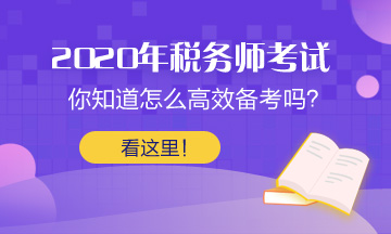 2020年稅務(wù)師考前兩個月沖刺攻略