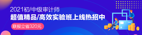 2021年審計師新課上線