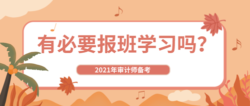 備考2021年審計師考試有必要報班嗎？自學(xué)行不行？