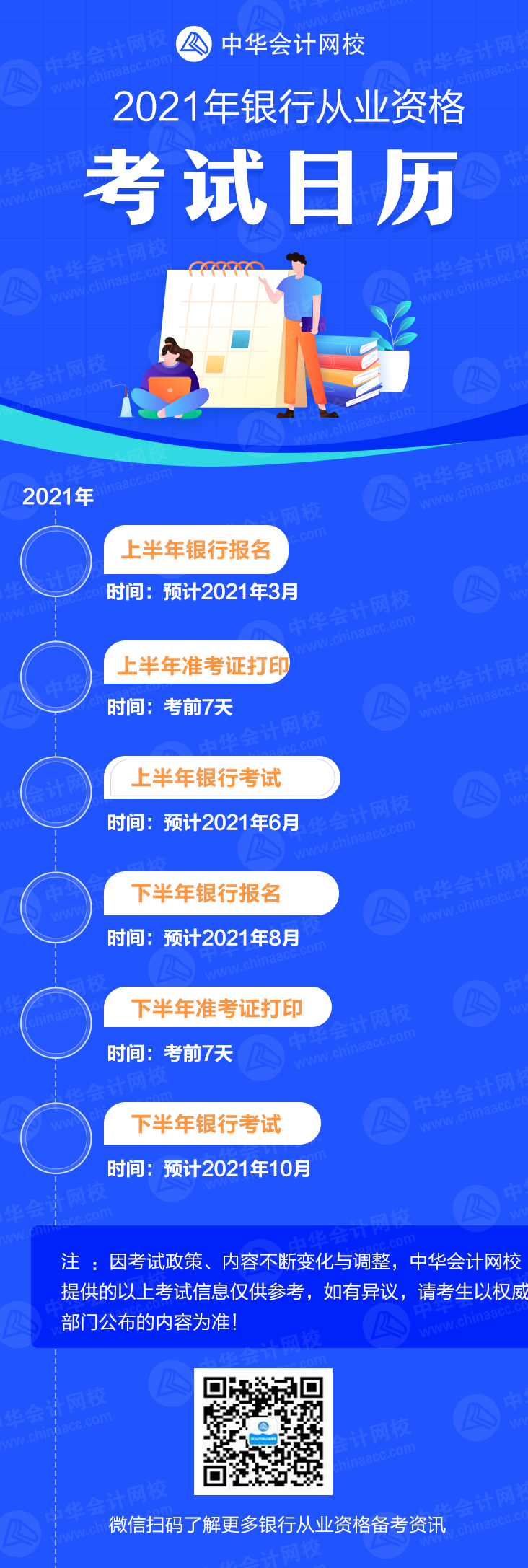 收藏！2021年銀行從業(yè)資格考試關(guān)鍵時間點一覽！