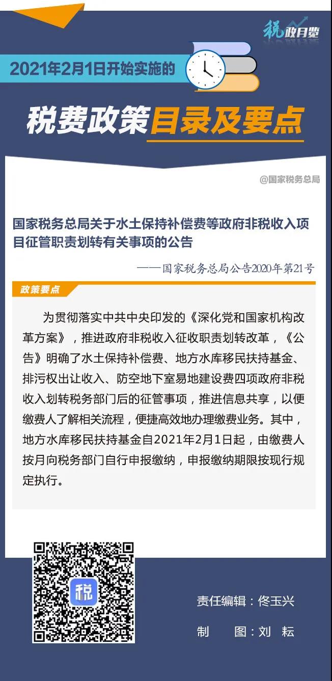 擴(kuò)散周知！2021年2月1日開始實(shí)施的稅費(fèi)政策