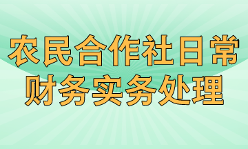 農(nóng)民專業(yè)合作社日常財務(wù)實務(wù)有哪些處理？