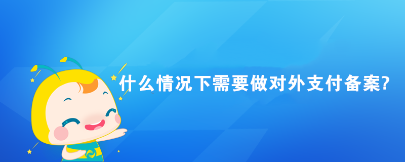 什么情況下需要做對外支付備案?