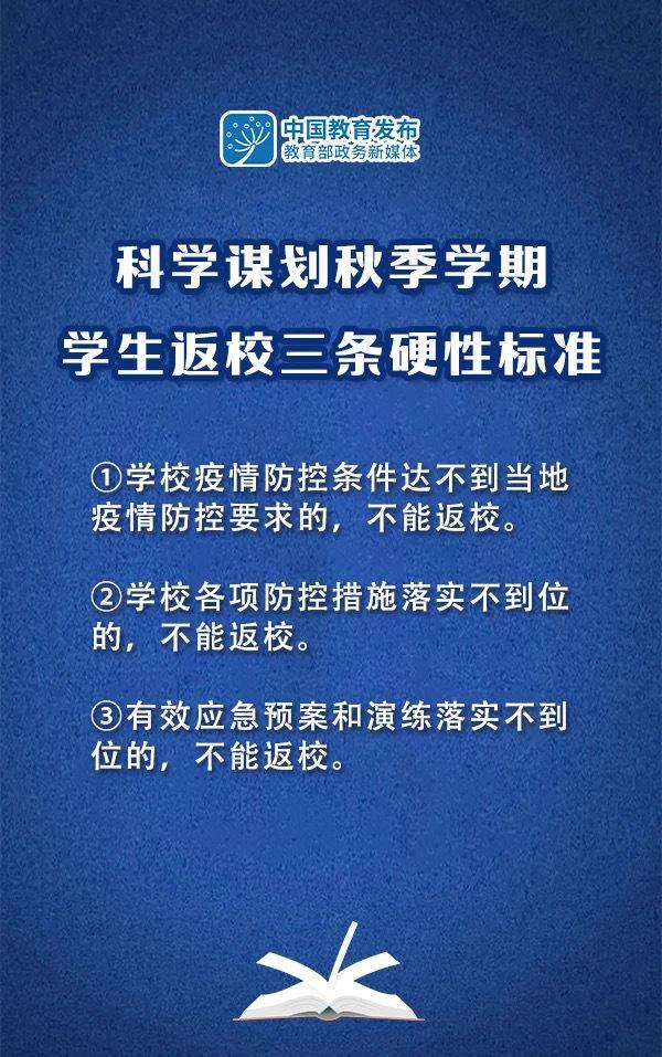 教育部明確秋季學(xué)期學(xué)生返校3條硬性標(biāo)準(zhǔn) ACCA在校生速看！