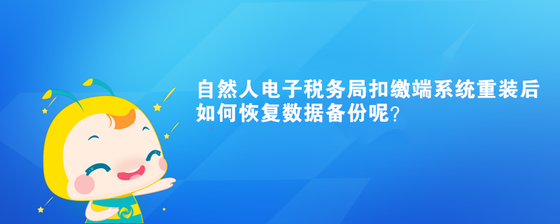 自然人電子稅務(wù)局扣繳端系統(tǒng)重裝后如何恢復(fù)數(shù)據(jù)備份呢？