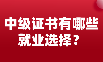 中級(jí)會(huì)計(jì)證書可以有哪些就業(yè)選擇？