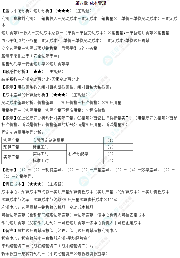 中級(jí)會(huì)計(jì)職稱(chēng)《財(cái)務(wù)管理》必備公式