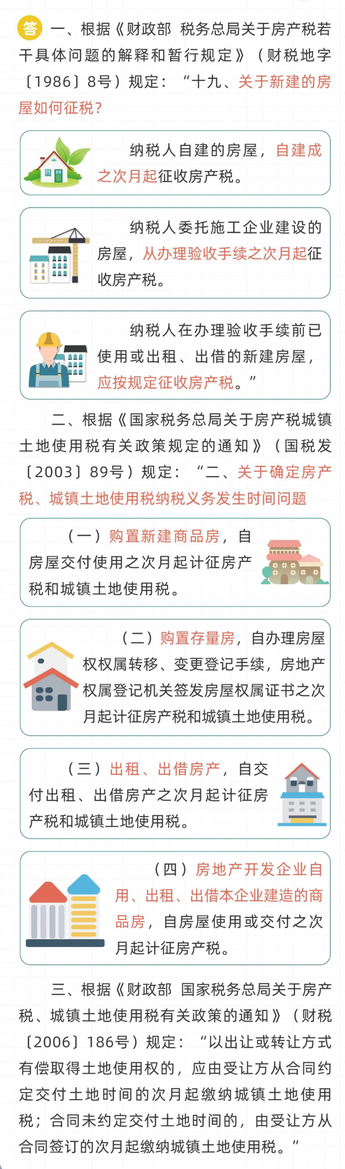 新建的房屋如何征稅？房產(chǎn)稅納稅義務(wù)發(fā)生時間？