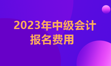 山東2023年中級會計報名多少錢？