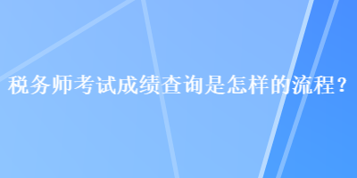 稅務(wù)師考試成績(jī)查詢(xún)是怎樣的流程？