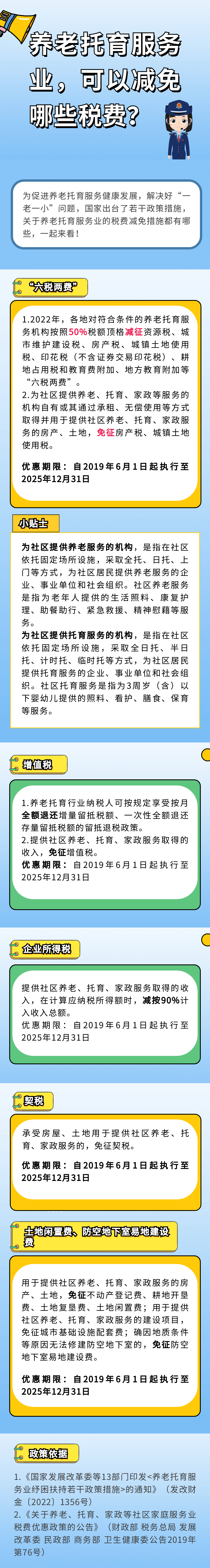 養(yǎng)老托育服務(wù)業(yè)，可以減免哪些稅費