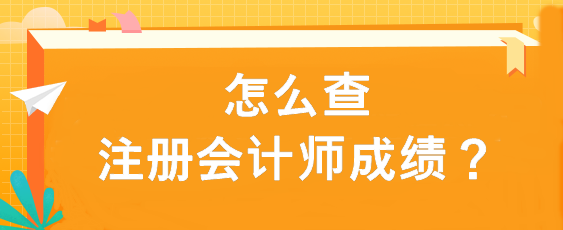 怎么查注冊會計師成績？