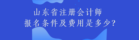 山東省注冊會計(jì)師報(bào)名條件及費(fèi)用是多少？