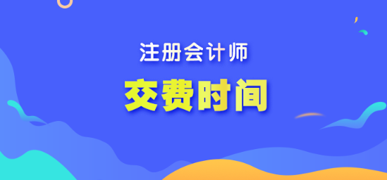 河北省注冊會計師什么時間交報名費啊？