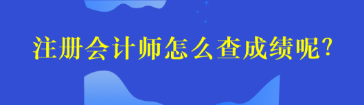 注冊(cè)會(huì)計(jì)師怎么查成績(jī)呢？