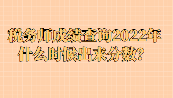 稅務(wù)師成績(jī)查詢2022年什么時(shí)候出來分?jǐn)?shù)？