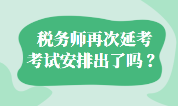 稅務(wù)師再次延考考試安排出了嗎 ？