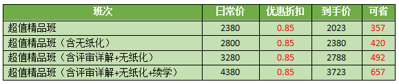 【報名季】購高會超值精品班享8.5折優(yōu)惠