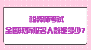 稅務(wù)師考試全國現(xiàn)有報名人數(shù)是多少？